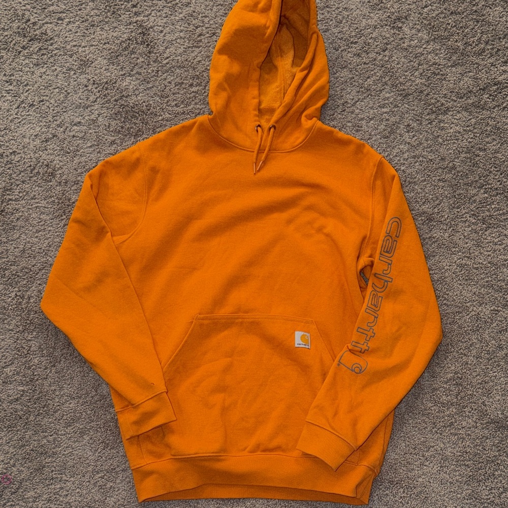 Carhartt Men's Vibrant Orange Hoodie